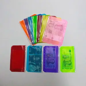 A5 A6 Colorful 6 Hole Binder Cash Envelopes Zipper Waterproof Clear Filing Storage Loose Leaf Bags Frosted PVC Pocket Folder