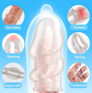2 Stück TPE Penis ringe Silikon Eichel Penis ver größerer Extender Verzögerung Penis Ärmel Set - Product Image 3