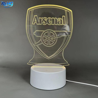 RCHG DIY, lumière de nuit en acrylique 3D créative personnalisée, designs de clubs de football