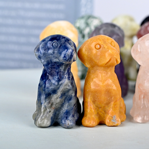 Tallas de cristal pulido natural y escultura perro <span class=keywords><strong>labrador</strong></span> de cristal para decoración del hogar - Product Image 2