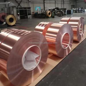 99.99% tira de cobre puro C11000 bobina de cobre de puesta a tierra decorativa rollo de lámina de alambre soldadura brillante - Product Image 2
