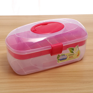 Transparent Multi Layer <b>Storage</b> <b>Box</b> 12 Compartments Portable Waterproof <b>Tool</b> Organizer for Household Use PP Material - Product Image 2