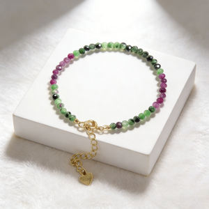 Pulseras de Cuentas de Moda 2026, Joyería de Cristal con Piedras Preciosas Naturales para Mujer, para el Día de la Madre y Aniversario, Ajustables - Product Image 1