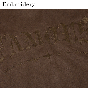 Nieuwe Trend Heren Effen T-Shirt Borduurwerk Oversized Distressed <span class=keywords><strong>O</strong></span>-Hals Vintage T-Shirt Met Hoe Verkopen - Product Image 4