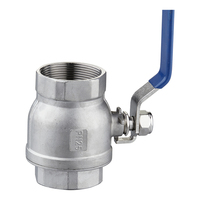 Válvula de bola OEM de fábrica al por mayor, de 2 piezas, 304 316, 1-1/2 pulgadas DN40 DN80 1000WOG, con rosca NPT BSP, de paso completo, para corte de agua