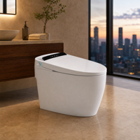 WC intelligent en céramique avec siège chauffant, lavage féminin, lavage des fesses, capteur de siège, buse autonettoyante, cuvette allongée, télécommande