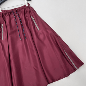 Women Drawstring Waist A Line Maxi <b>Skirt</b> Zipper Pockets <b>Elastic</b> Waist Casual Long <b>Skirt</b> - Product Image 6