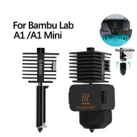 Kit Hotend Untuk Bambu Lab A1/A1 Mini/A2L Perakitan Hot End Kecepatan Tinggi 0.2/0.4/0.6/0.8mm Nosel Baja Keras Suku Cadang Printer 3D