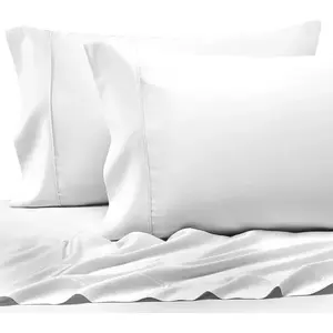 Lot de 12 taies d'oreiller en coton blanc, taille King, 400 fils, tissées, respirantes, teintes unies, qualité A, lavables en machine, style simple pour la maison - Product Image 4
