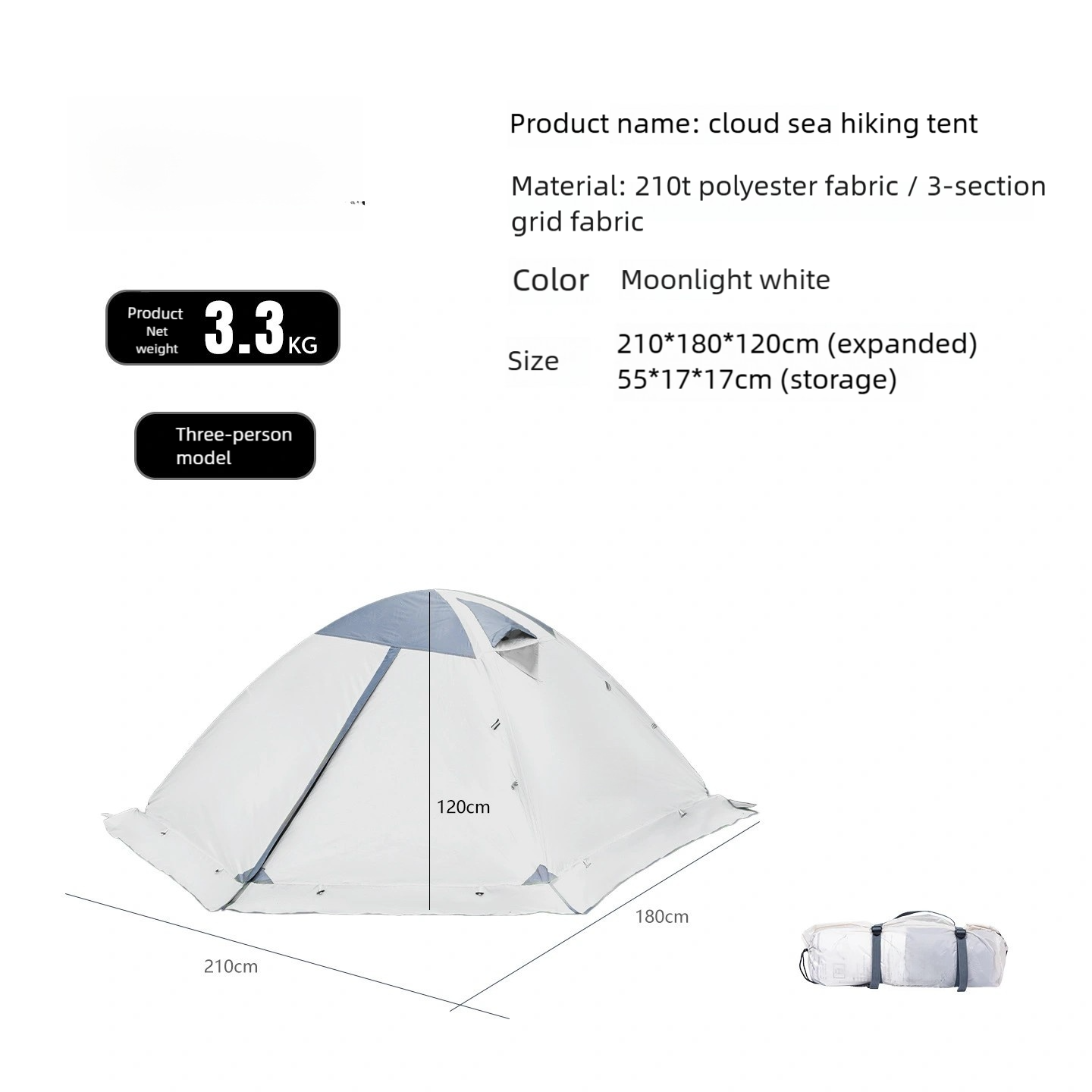 Cloud Sea Trois personnes Moonlight White