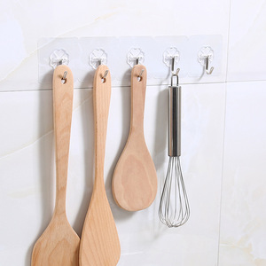 <b>Adhesive</b> <b>Hooks</b> Transparent 3 Pack Removable For Home Use Bathroom Kitchen Door Wall Mount <b>Hook</b> - Product Image 2