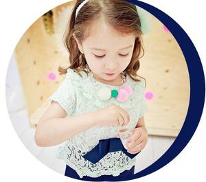 ชุดเดรสเด็กผู้หญิงสำหรับงานปาร์ตี้ คอปกผ้าลูกไม้ แต่งโบว์ สำหรับเด็กผู้หญิง ขายส่งเสื้อผ้าเด็กออนไลน์ช่วงซัมเมอร์ จากประเทศจีน - Product Image 3