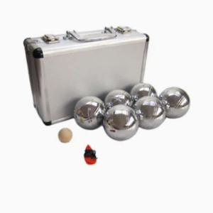 Ensemble <span class=keywords><strong>de</strong></span> 6 <span class=keywords><strong>boules</strong></span> <span class=keywords><strong>de</strong></span> pétanque en acier inoxydable <span class=keywords><strong>de</strong></span> 73 mm avec boîte en aluminium <span class=keywords><strong>pour</strong></span> la plage, le jardin et les fêtes. - Product Image 1