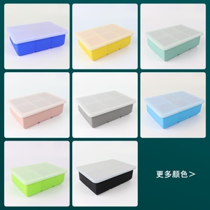 Promotions square Shaped Silicone Cube Mold <b>Ice</b> <b>Cream</b> Stick Tray with Lid - Product Image 3