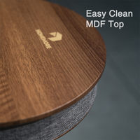 Table basse ronde en bois nordique intelligente HOMEMORE pour salon, avec haut-parleur et chargeur sans fil