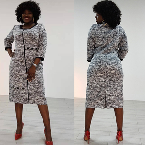 Vestido Lápiz de Gasa para Mujer Tallas Grandes, Estampado, Casual, Ecológico, de Secado Rápido, Transpirable, con Cremalleras, para Iglesia u Oficina, ODM - Product Image 2