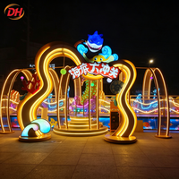 Manège SharkThemeTrackRide : Aventure Sous-Marine, Équipement de Piste Électrique Style Océanique Extérieur, Arche LED Personnalisée, Fournisseur Direct