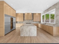 Meubles de cuisine modulaires de luxe sur mesure avec comptoir en marbre et charnières, pour îlot de cuisine à usage domestique