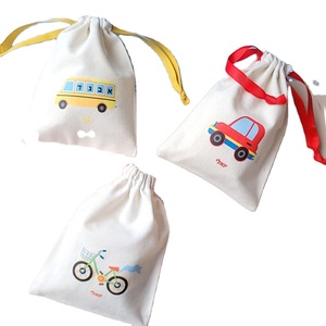 Bolsas de Regalo de Algodón Ecológicas de 5x6cm, 7x9cm, 8x10cm con Cinta de Colores, Bolsas Reciclables para Empacar Juguetes, Bolsas Protectoras contra el Polvo - Product Image 1
