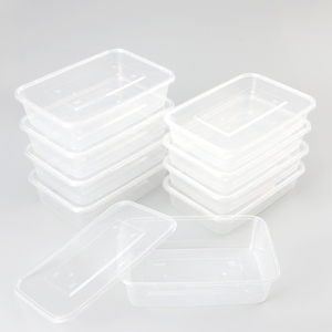 1250/1500ml rectangle shape microwavable plastic container fast food takeaway box