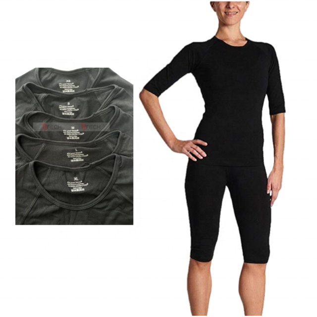 Gym Fitness Sets Ems Body Sculpting Suit Electric Muscle Stimulator Ems Suits Miha Bodytec Underwear Black