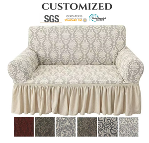 Vải dệt bong bóng jacquard in hình học hiện đại 100% polyester không thấm nước, chống bụi, giặt máy được, bao gồm tất cả bốn ghế sofa - Product Image 1