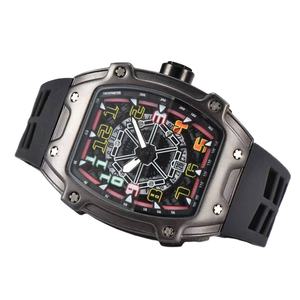 2025กลวงออกถังไวน์เปลือกควอตซ์ที่สดใสเคสลายไม้นาฬิกาควอทซ์หน้าปัดขนาดใหญ่นาฬิกาธุรกิจแฟชั่นผู้ชาย - Product Image 1