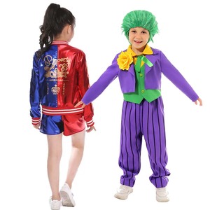 Disfraz de Halloween para Mujer y Niña, Camiseta <span class=keywords><strong>Azul</strong></span> y Roja, Pantalones Cortos, Abrigo, Guantes, Disfraz de Chica Mala de Lujo, DCMO-001 - Product Image 1