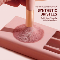 Ensemble de pinceaux de maquillage miniatures personnalisés avec logo de marque privée, vente en gros, 5 pièces, pinceaux de maquillage synthétiques professionnels de taille voyage avec miroir