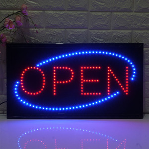 Flashing scrolling OPEN LED signboard creative wall decoration <b>light</b> shop sign display <b>board</b> luminous letters 60*33cm Customized - Product Image 3