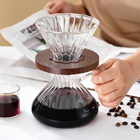 Carafe à café en verre borosilicate avec filtre à dégoulinement, ensemble pour la maison, 300 ml, 450 ml, accessoires à café