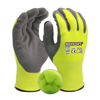 Gants de sécurité MaxiPact ANSI A3 HPPE avec revêtement en latex sablé, résistants aux coupures, doublure en tissu éponge acrylique 13 gauge, pour la construction