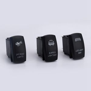 WELFNOBL, высокое качество, 20 А, 10 А, Электрический красный светодиодный светильник, 12 В, 24 В, переключатель постоянного тока, водонепроницаемый 5-контактный автомобильный лодочный тумблер - Product Image 2