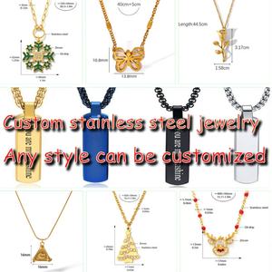 Fabricants de bijoux sur mesure, colliers, boucles d'oreilles, bagues, bracelets plaqués or, design de logo, bijoux en acier inoxydable - Product Image 3