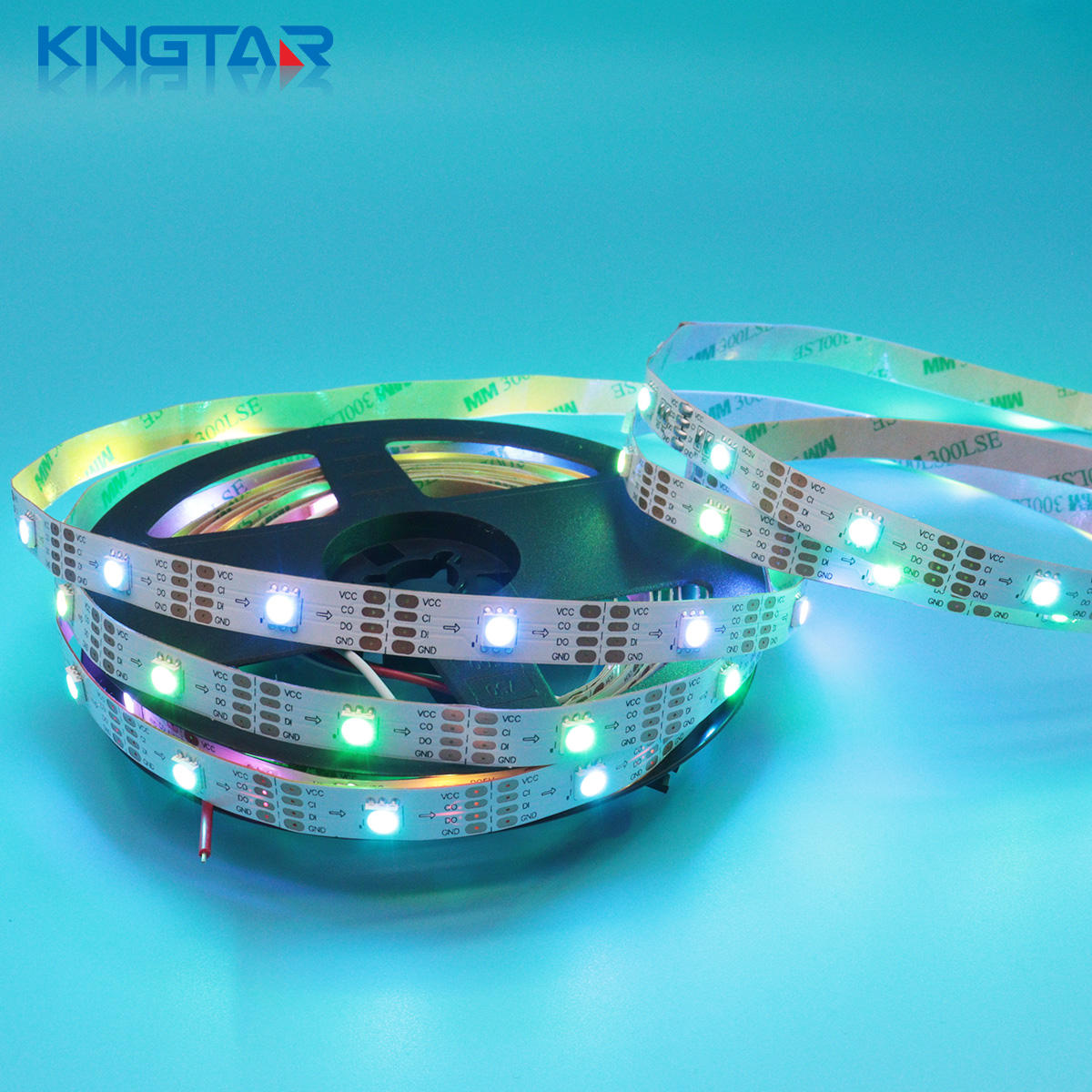 5V Smart RGB LED Strip SK9822 SMD5050 144 LEDs/m IP67 CE RoHS Certified Copper Flex Lights for Festive Decorative Lighting