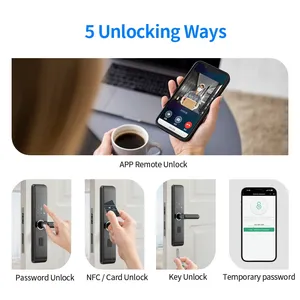 Khóa vân tay mở khóa, khóa điện tử mật mã chống trộm gia dụng, khóa cửa kỹ thuật khóa vân tay - Product Image 3