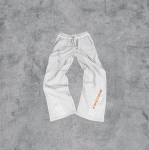 2026 Vente en gros, logo personnalisé, streetwear décontracté, coton, surdimensionné, ample, jogging, coupe droite, rayures latérales superposées, respirant, écologique - Product Image 2