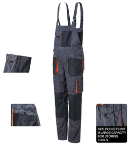 Pantalón de Trabajo Tipo Cargo con Peto de <span class=keywords><strong>Carpintero</strong></span>, Múltiples Bolsillos y Rodilleras, de Uso Rudo y Duradero - Product Image 3