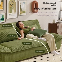 Sofá Cama Plegable Tipo Velero, Multifuncional, de Doble Uso, para Apartamentos Pequeños, Sala de Estar, Dormitorio, Individual, Doble, de Pana