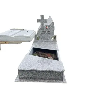 Романия модель надгробия с крестом, памятники и китайский светлый гранитный блок для монумента резьба по камню