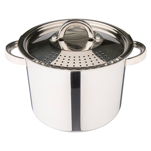 Pentola Multifunzione in Acciaio Inox per Spaghetti e Pasta con Coperchio Colino Pentola per Cucinare Noodle - Product Image 1