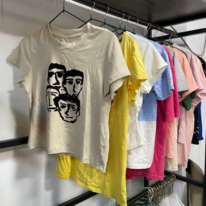 T-shirt Corta da Donna di Seconda Mano, Alta Qualità, Nuova Moda, Traspirante, Stile Giovanile - Product Image 5