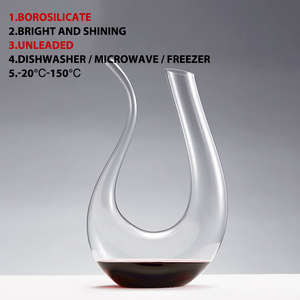 Promotion 1400ml Transparent Rouge Vin Verre Carafe pour Banquet Restaurant Rouge Vin Carafe - Product Image 5