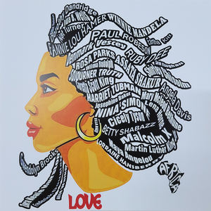 DTFプレス準備完了シャツ生地カスタムアフロガールデザインヒートプレスステッカー転写熱転写印刷 - Product Image 1