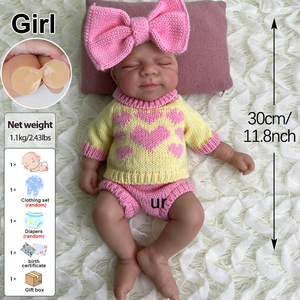 Poupée Reborn en silicone légère et mobile, fille endormie, sourire naturel détendu, <span class=keywords><strong>pour</strong></span> accessoires de photographie - Product Image 5