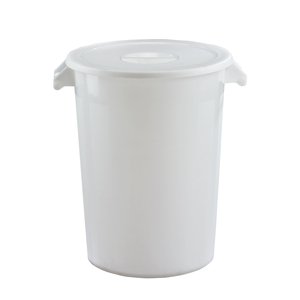 Cubo industrial de 100 litros con tapa. Blanco. - Product Image 1
