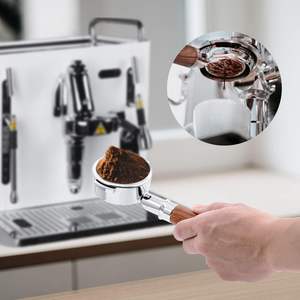 เครื่องชงกาแฟพกพาแบบไม่มีก้นลึก58มม. มี2หูสำหรับ <span class=keywords><strong>faema</strong></span> E61 expobar E61จรวด E61ECM พร้อมด้ามไม้ - Product Image 4