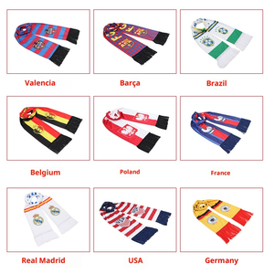 Écharpes de football personnalisées en gros Argentine France Brésil Écharpes de supporters Impression sur laine pour les équipes nationales - Product Image 2