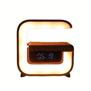 RGB LED Thông Minh Wake Ánh Sáng Đèn Bàn Loa Với FM Đài Phát Thanh 10W Không Dây Sạc Loud Đảng Loa Trang Trí Nội Thất Sản Phẩm - Product Image 4