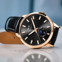 Logo personnalisé IW montre mécanique de luxe pour hommes en acier plongeur classe Phase de lune caractéristique cadran lumineux à la mode marque privée Miyota